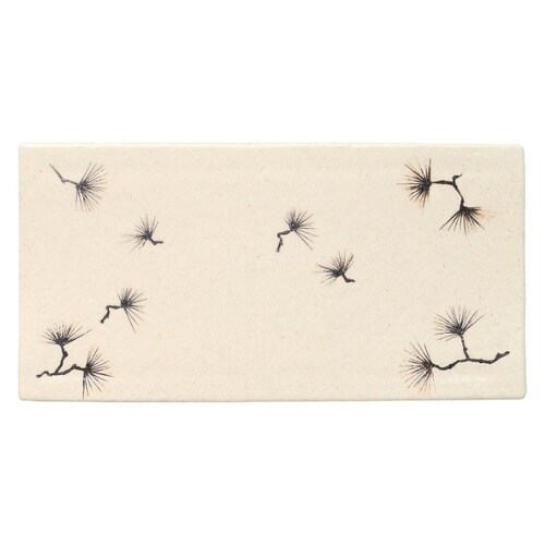 長角皿 25cm 隠れ窯 神楽 台皿 松 磁器