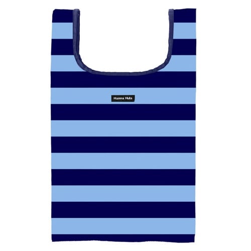 エコバッグ M ボーダー ボーダーネイビー