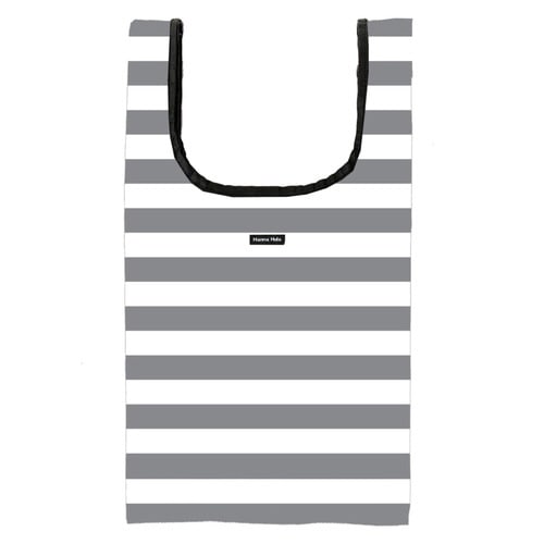 エコバッグ L ボーダー ボーダーグレー