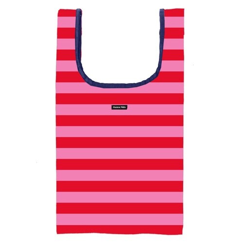 エコバッグ L ボーダー ボーダーレッド