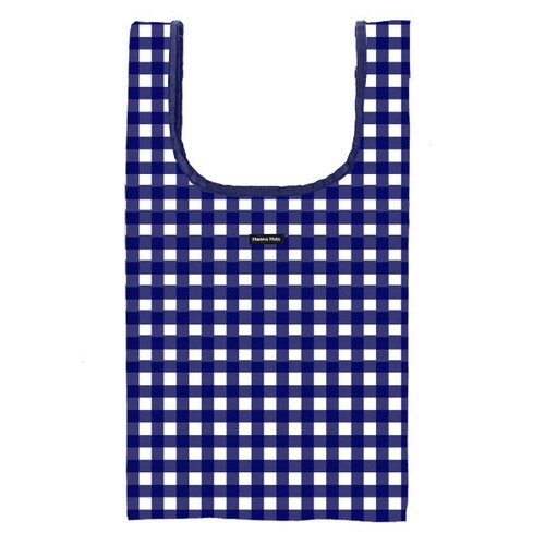 エコバッグ L ギンガム ギンガムネイビー