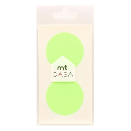 マスキングテープ 丸 ショッキンググリーン