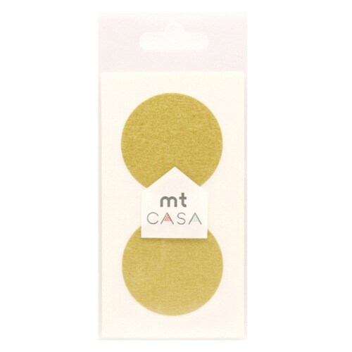 マスキングテープ 丸 10枚入 無地 ゴールド