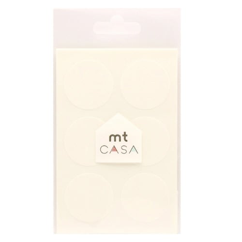 マスキングテープ 丸 30枚入 マットホワイト