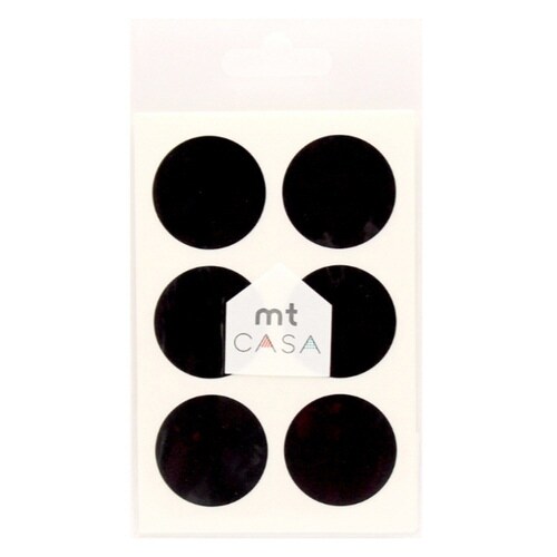 マスキングテープ 丸 30枚入 マットブラック