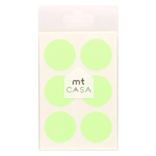 マスキングテープ 丸 ショッキンググリーン