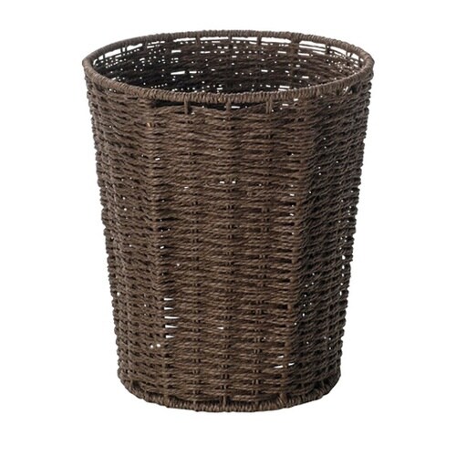 ゴミ箱 丸形 M ペーパー 円柱 ダークブラウン