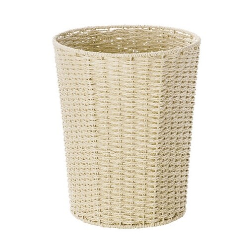 ゴミ箱 丸形 L ペーパー 円柱 ベージュ