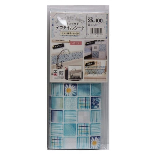 デコタイルシール 花タイル 25cm×100cm