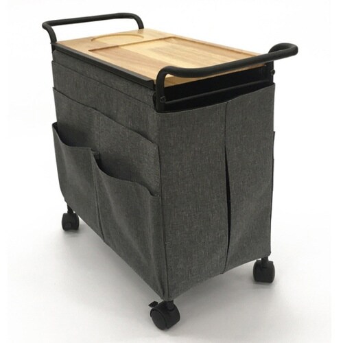 サイドワゴン グーテ キャスター付 木天板 グレー