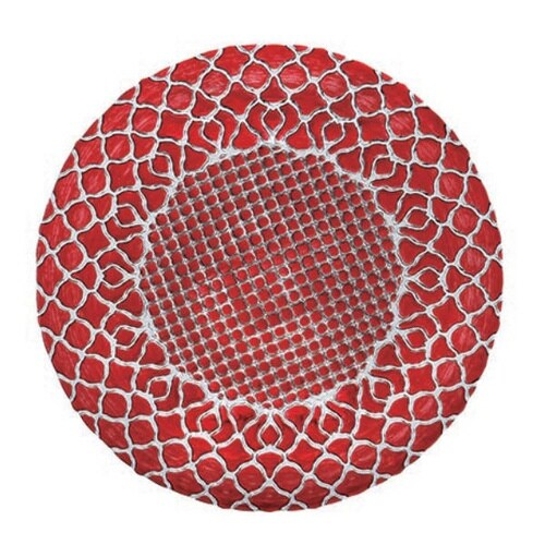 プレート 28cm M.STYLE ハナ レッド