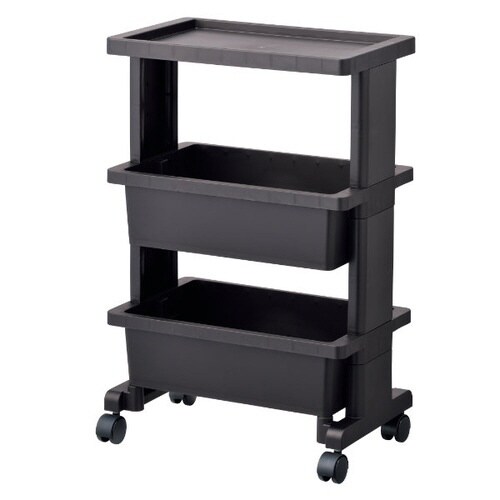 キッチンワゴン テーブルワゴン ミニ ブラック
