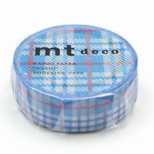 マスキングテープ チェック ライトブルー