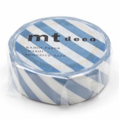 マスキングテープ ストライプ グレイッシュスカイ