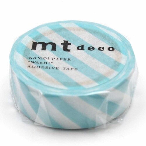 マスキングテープ ストライプ ミントブルー