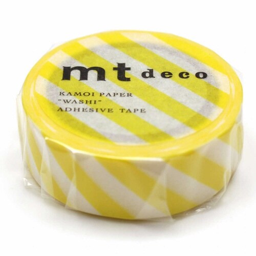 マスキングテープ ストライプ レモン