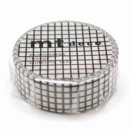 マスキングテープ 方眼 幅15mm×7m ブラック