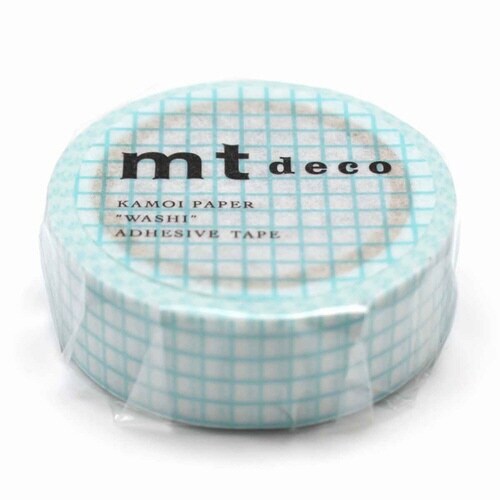 マスキングテープ 方眼 ミントブルー