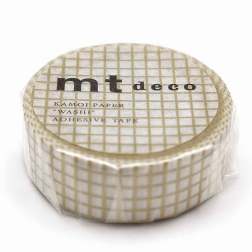 マスキングテープ 方眼 幅15mm×7m ゴールド