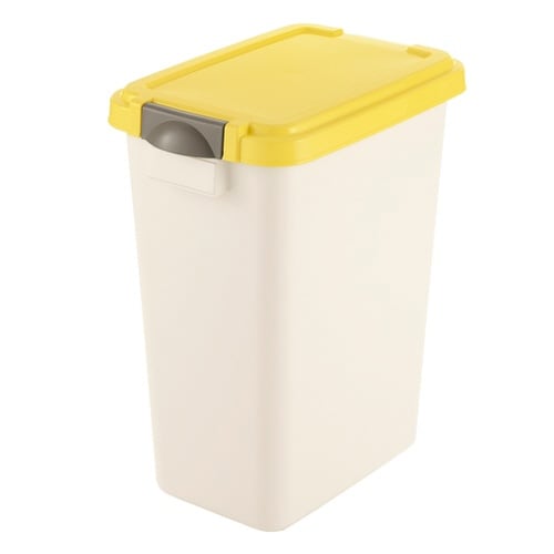 ゴミ箱 42L 屋外兼用 ホワイト×イエロー