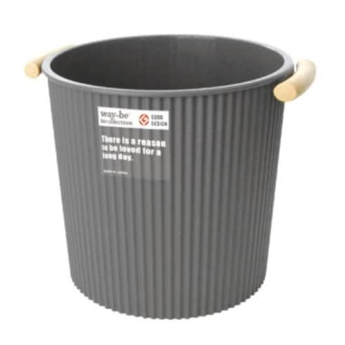 ゴミ箱 5L フタなし ウェイビー グレー
