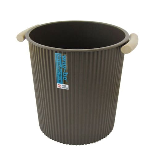 ゴミ箱 9L フタなし ウェイビー ブラウン