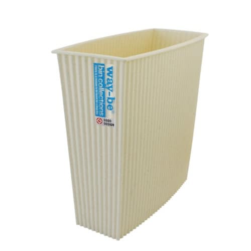 ゴミ箱 6L フタなし ウェイビー アイボリー