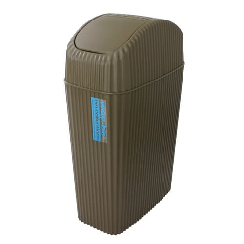 ゴミ箱 4L ふた付き ウェイビー ブラウン