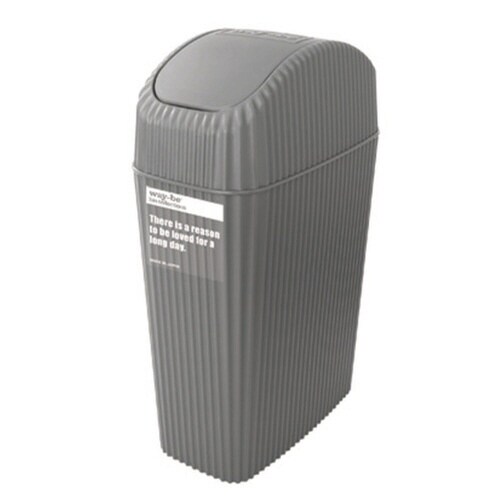 ゴミ箱 4L ふた付き ウェイビー グレー