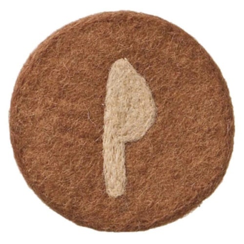 コースター 10cm カフェ 羊毛フェルト ナイフ