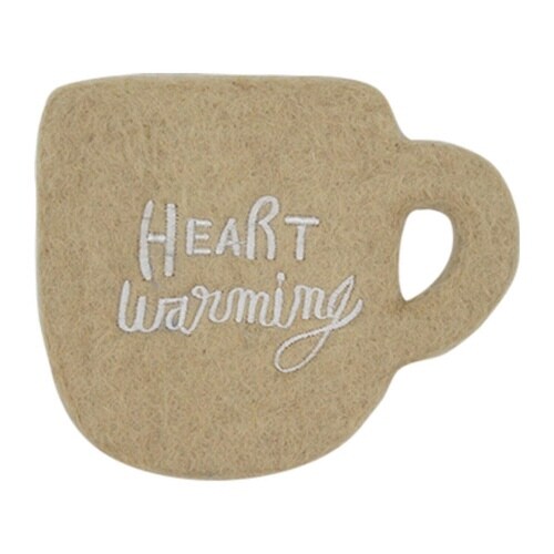 コースター 11.5cm HEART ベージュ