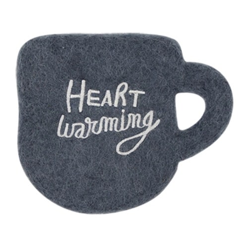 コースター 11.5cm HEART グレー