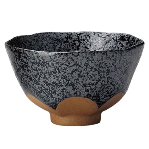 飯碗 12cm 小 削ぎ 陶器 日本製 銀さざれ