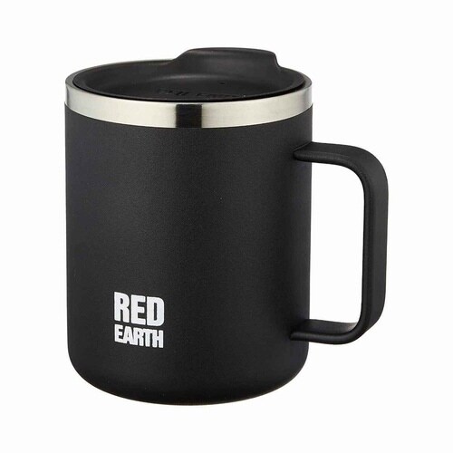 マグカップ フタ付き 370ml RED ブラック