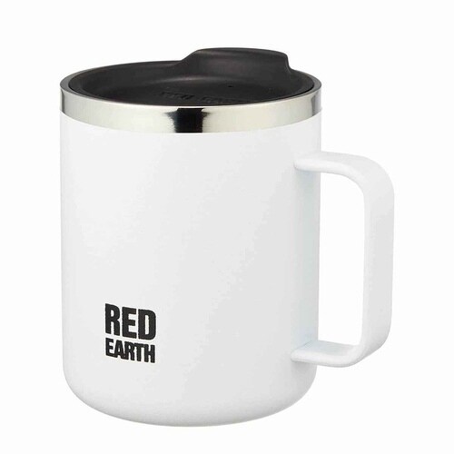 マグカップ フタ付き 370ml RED ホワイト