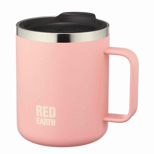 マグカップ フタ付き 370ml サーモンピンク