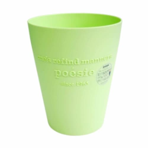ゴミ箱 ポエジー 5L フタなし 丸型 グリーン