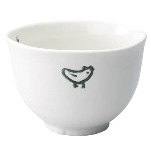 丼ぶり 13cm 小丼 トリのお散歩 磁器 紺