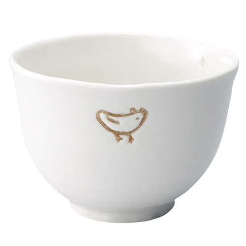 丼ぶり 13cm 小丼 トリのお散歩 磁器 茶