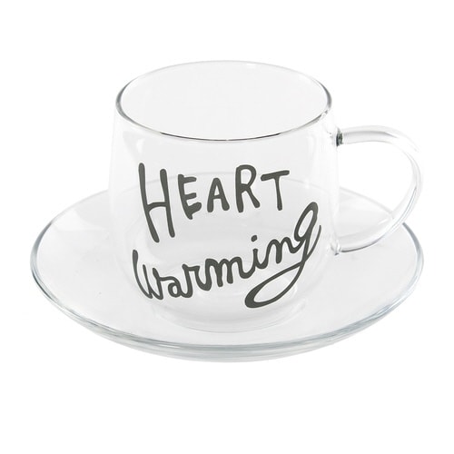 カップ&ソーサー 250ml HEART ブラック