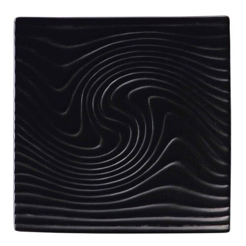 プレート 24.5cm 正角皿 ブラック