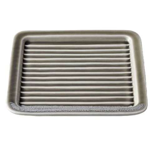 トーストプレート 18cm 磁器 美濃焼 グレー