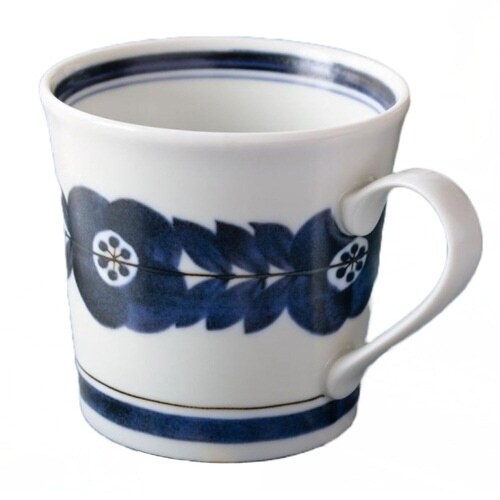 マグカップ 320ml ブロッサム 磁器 ネイビー