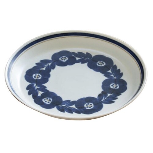 プレート 23cm ブロッサム 磁器 ネイビー