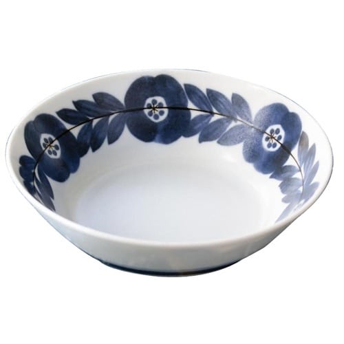 ボウル 15cm ブロッサム 磁器 ネイビー