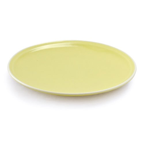 皿 プレート 14cm シエル 磁器 イエロー