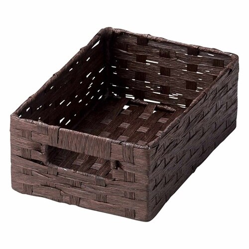 収納ボックス ペーパーバスケット ダークブラウン