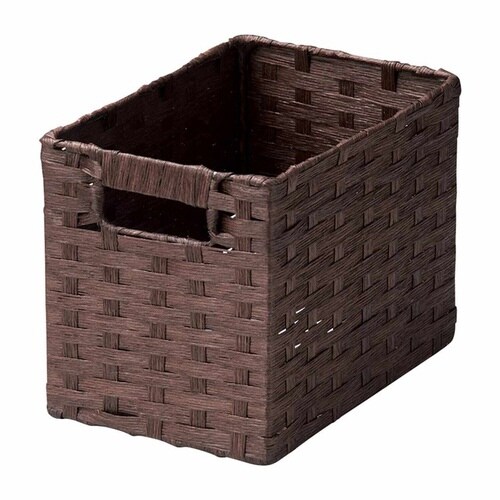 収納ボックス ペーパーバスケット ダークブラウン