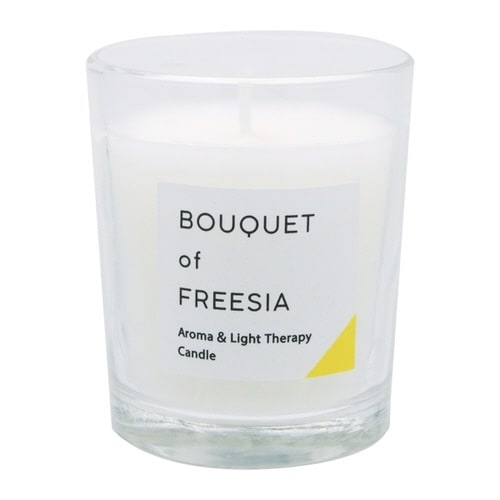 キャンドル 香る ガラス ブーケオブフリージア