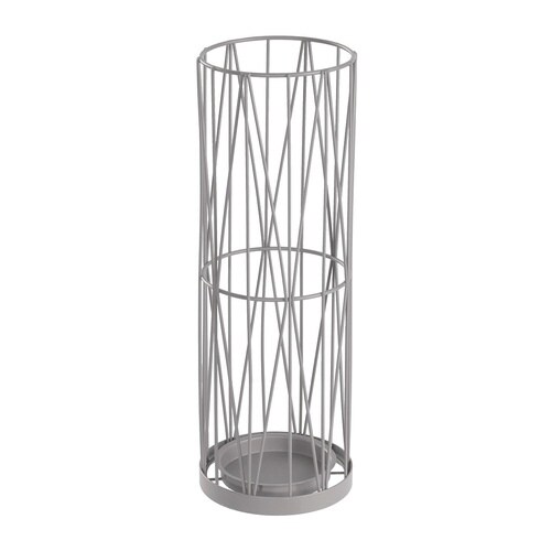 傘立て ウィル 円柱 受け皿付き グレー